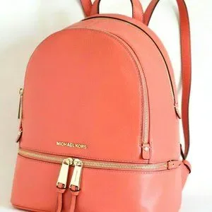 MICHAEL KORS RHEA ZIP MEDIUM BACKPACK PINK VENUS LEATHER TRAVEL SCHOOL NWT! ?MICHAEL KORS RHEA ZIP MEDIUM BACKPACK PINK VENUS LEATHER  main image 3
